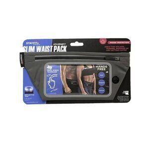 Unisex Stayfit Plus Slim Hands Free Grey Waist Fanny Pack